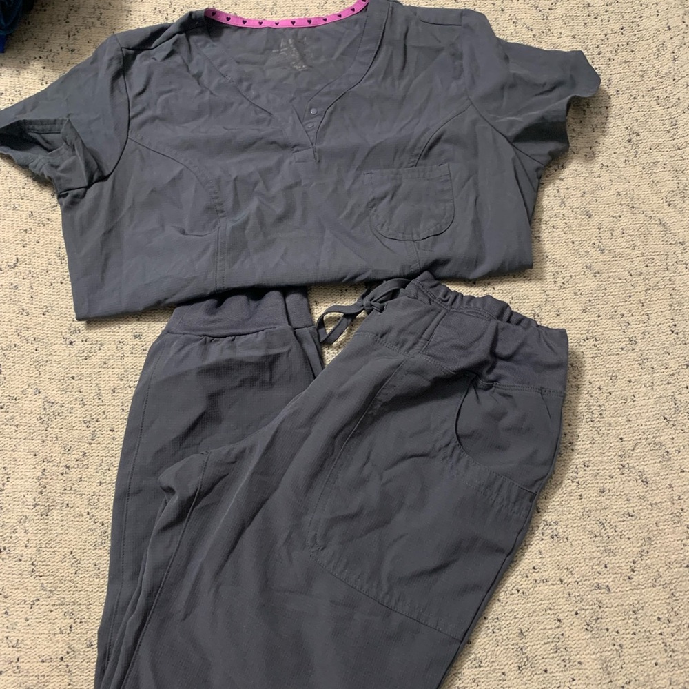 Gray scrubs